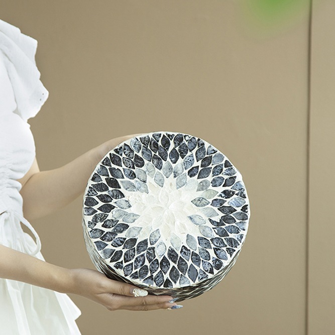 カピス貝のラウンド型ボックス | インテリアデコレーション