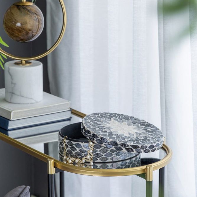 カピス貝のラウンド型ボックス | インテリアデコレーション