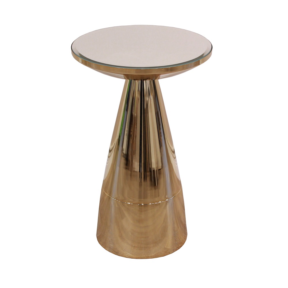 サイドテーブルゴールド 一人暮らしに最適 シンプルモダン サイドテーブル 丸 ロータス ILT-2987 sidetable LOTUS サイド机