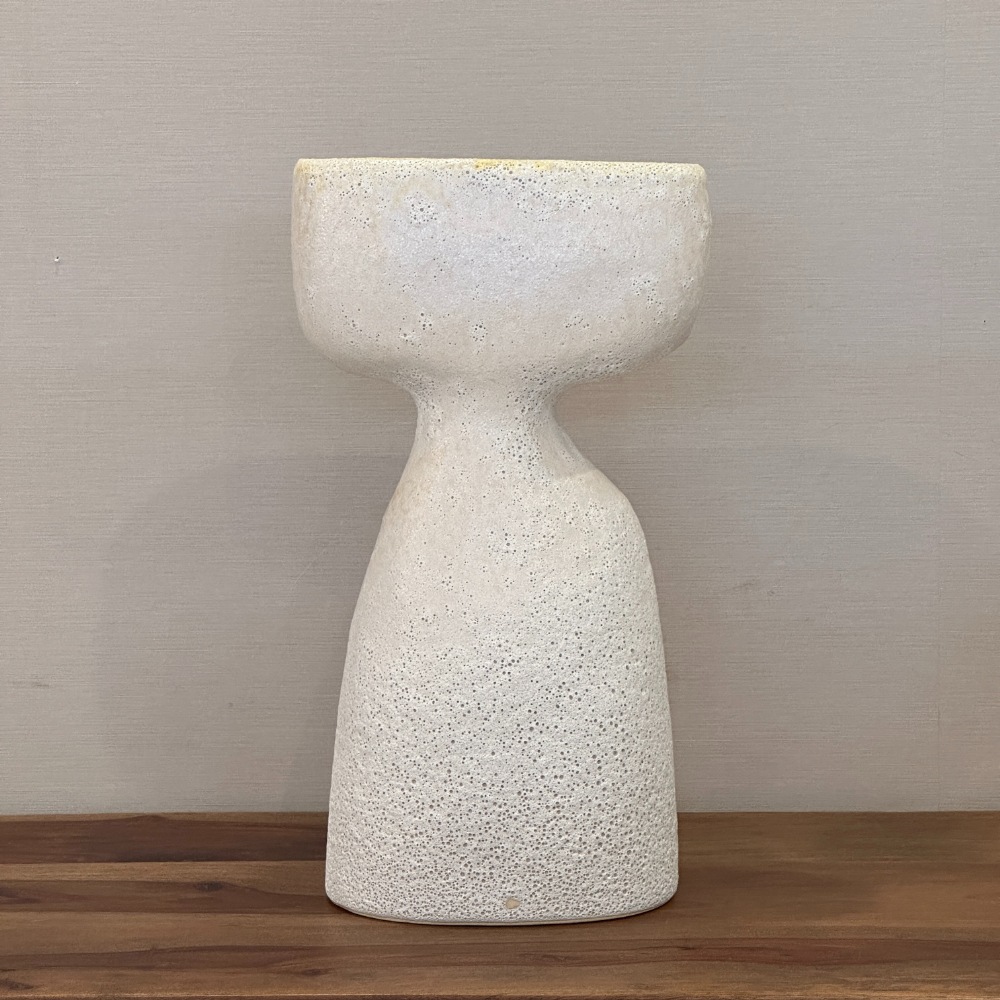 フラワーベース オフホワイト H45cm 徳利型 花瓶 陶器 | 全ての商品