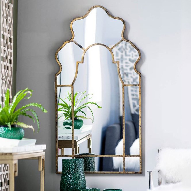 メルカリ最安値☆ 輸入 インテリア 大理石 ミラー アンティーク調の大型ウォールミラー | ウォールアート |インテリア