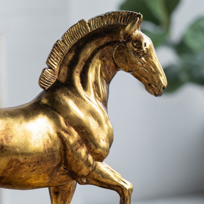 ゴールド馬オブジェ 高さ32cm | デコレーション,オブジェ・置物