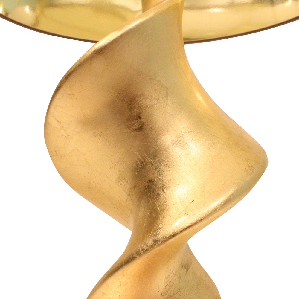 スパイラル型ゴールドテーブルライト : TPMAFF スパイラルS字型テーブルランプ、LEDデスク