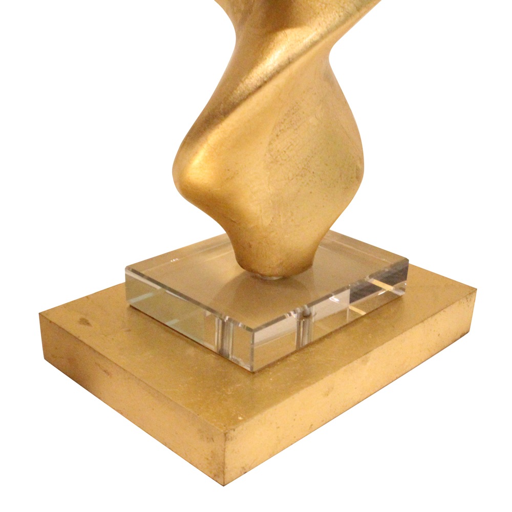 スパイラル型ゴールドテーブルライト : TPMAFF スパイラルS字型テーブルランプ、LEDデスク