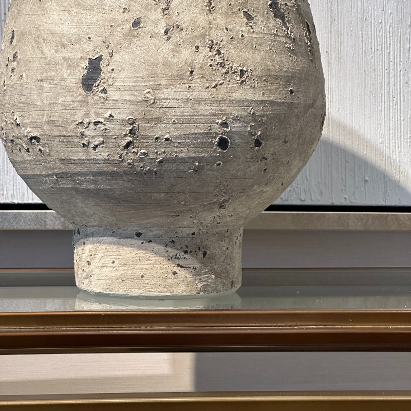 セラミックベース グレー 高座 花器 陶器 | デコレーション,花瓶