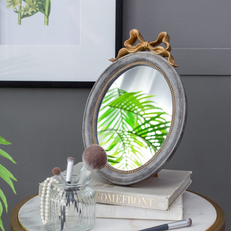 オーバルミラー アイルランド製 オーダーメイド 西洋彫刻 木製 ※i4