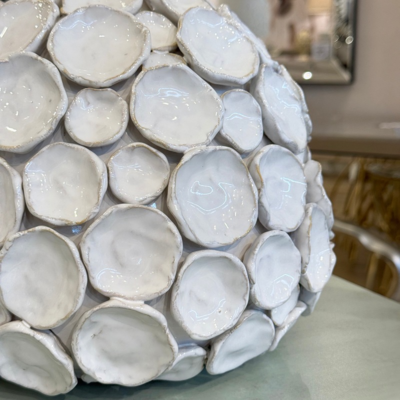 花びらモチーフの花瓶 2Pセット ホワイト | インテリアデコレーション