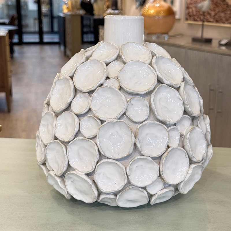 花びらモチーフの花瓶 2Pセット ホワイト | 新商品 |インテリア雑貨や