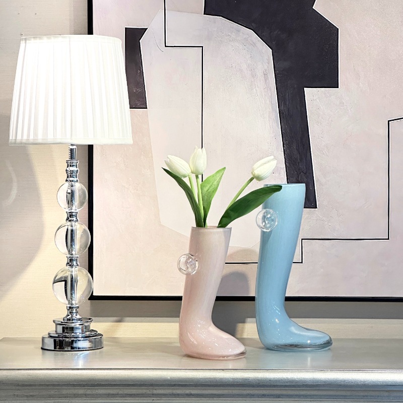 ガラス製　長靴型　花瓶　フラワーベース　オブジェ 10_000000002382.jpg?1708044298