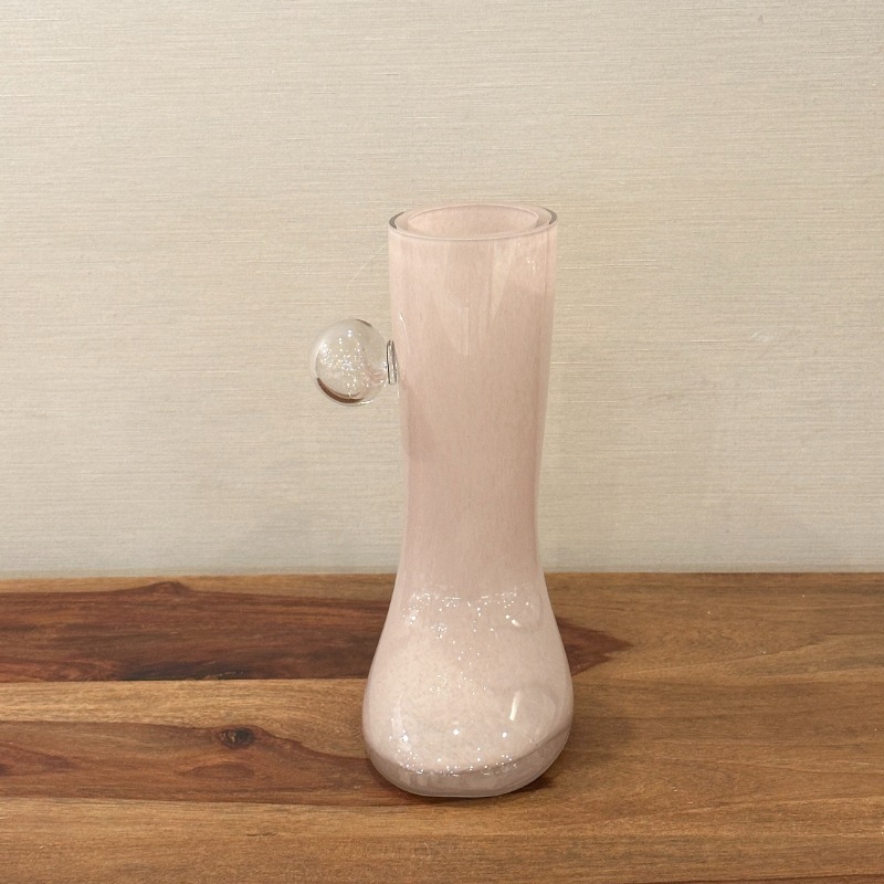 フラワーベース 長靴 ピンク ガラス製 | インテリアデコレーション