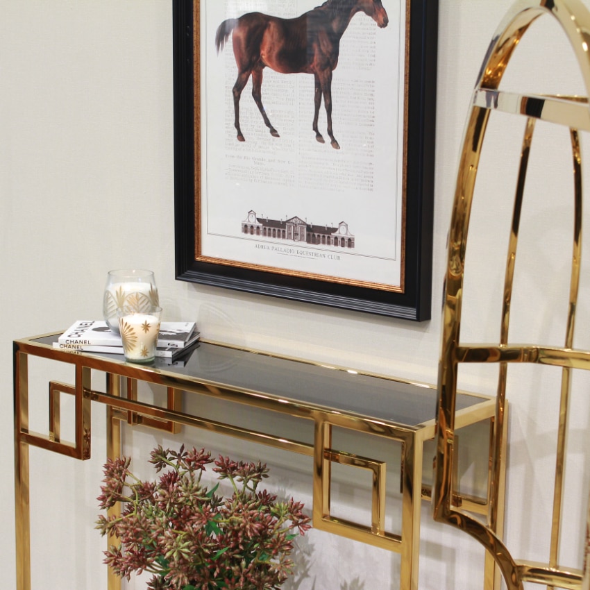 ガラス×大理石 コンソールテーブル ゴールド | 家具 |インテリア雑貨や