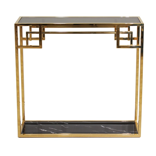 ガラス×大理石 コンソールテーブル ゴールド | 家具 |インテリア雑貨や