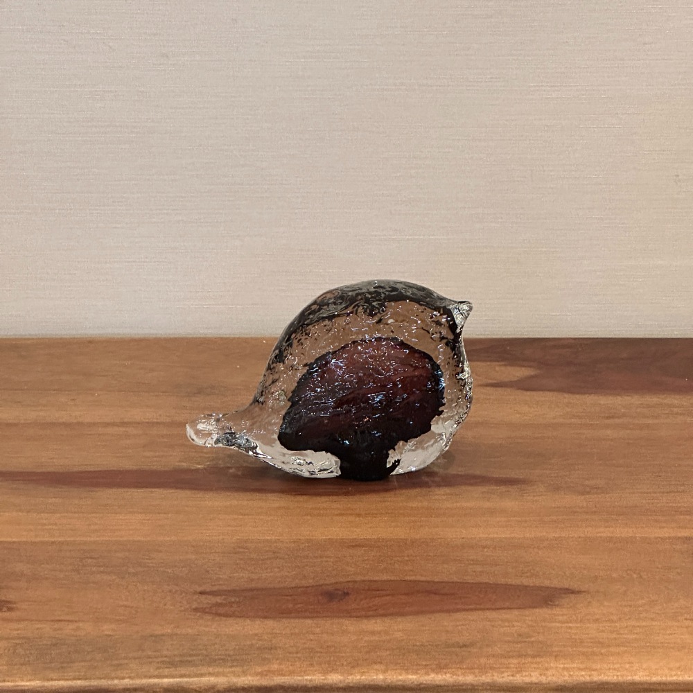ガラスオブジェ 鳥モチーフ ブラウン×クリア | デコレーション