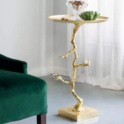 サイドテーブル 鳥モチーフ ゴールド | 全ての商品 |インテリア雑貨や
