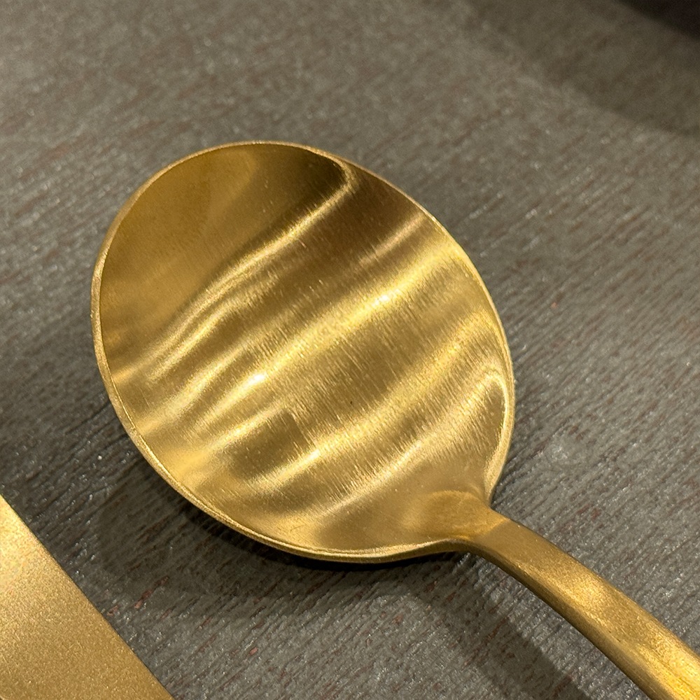 ステンレス ゴールドカトラリー3点セット（フォーク・ナイフ・スプーン