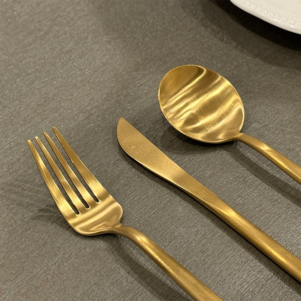 アリアゴールドリング テーブル ナイフ、フォーク、スプーン　シルバー　各5本 アリアゴールドリング テーブル ナイフ、フォーク、スプーン