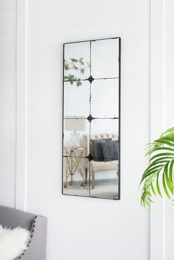 アンティーク風 アイアンウォールミラー 53×119cm | ミラー