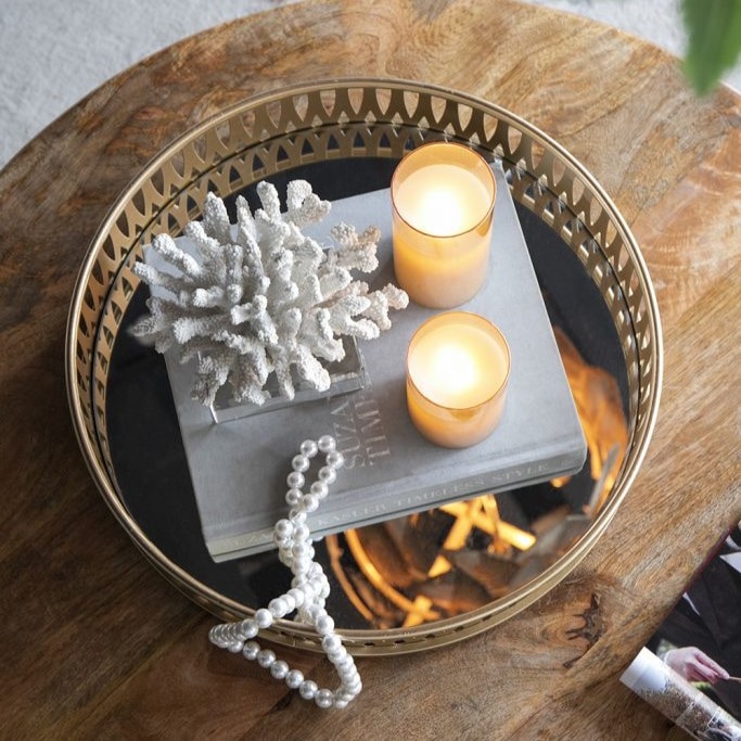 ゴールド ミラートレイΦ45㎝ | インテリアデコレーション,トレイ