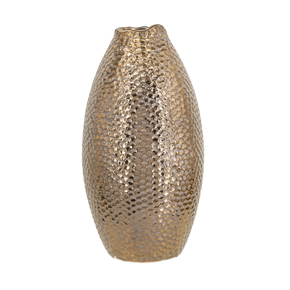 槌目ブロンズフラワーベース 高さ28cm | デコレーション,花瓶
