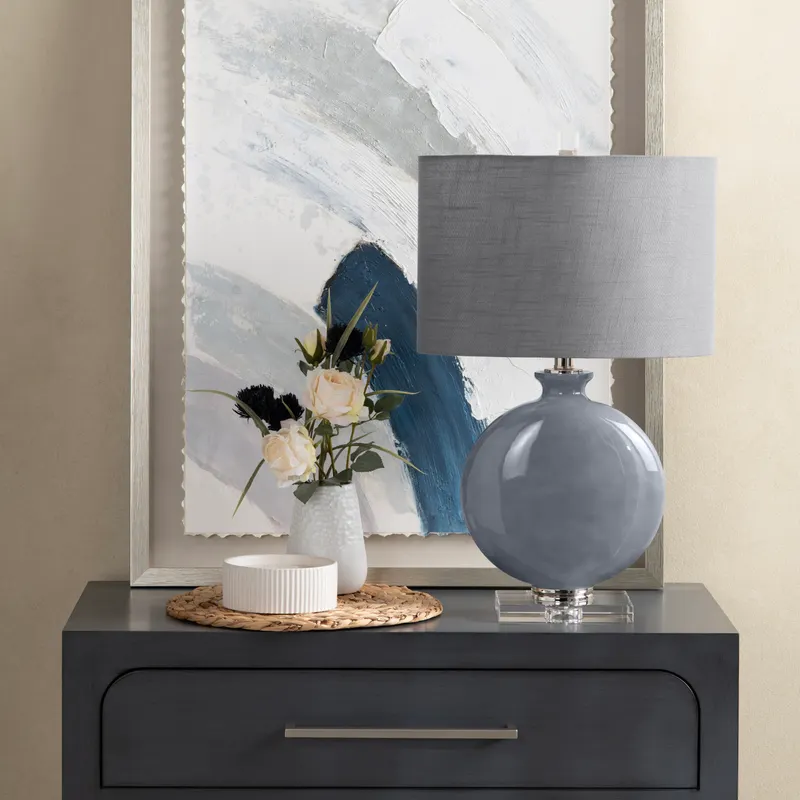 グレイッシュセラミック テーブルランプ | ライト・照明,テーブル