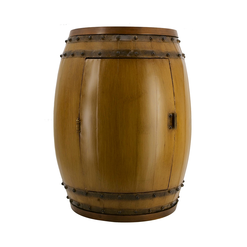 樽型ワインラック×サイドテーブル 木製 アメリカンヴィンテージ風