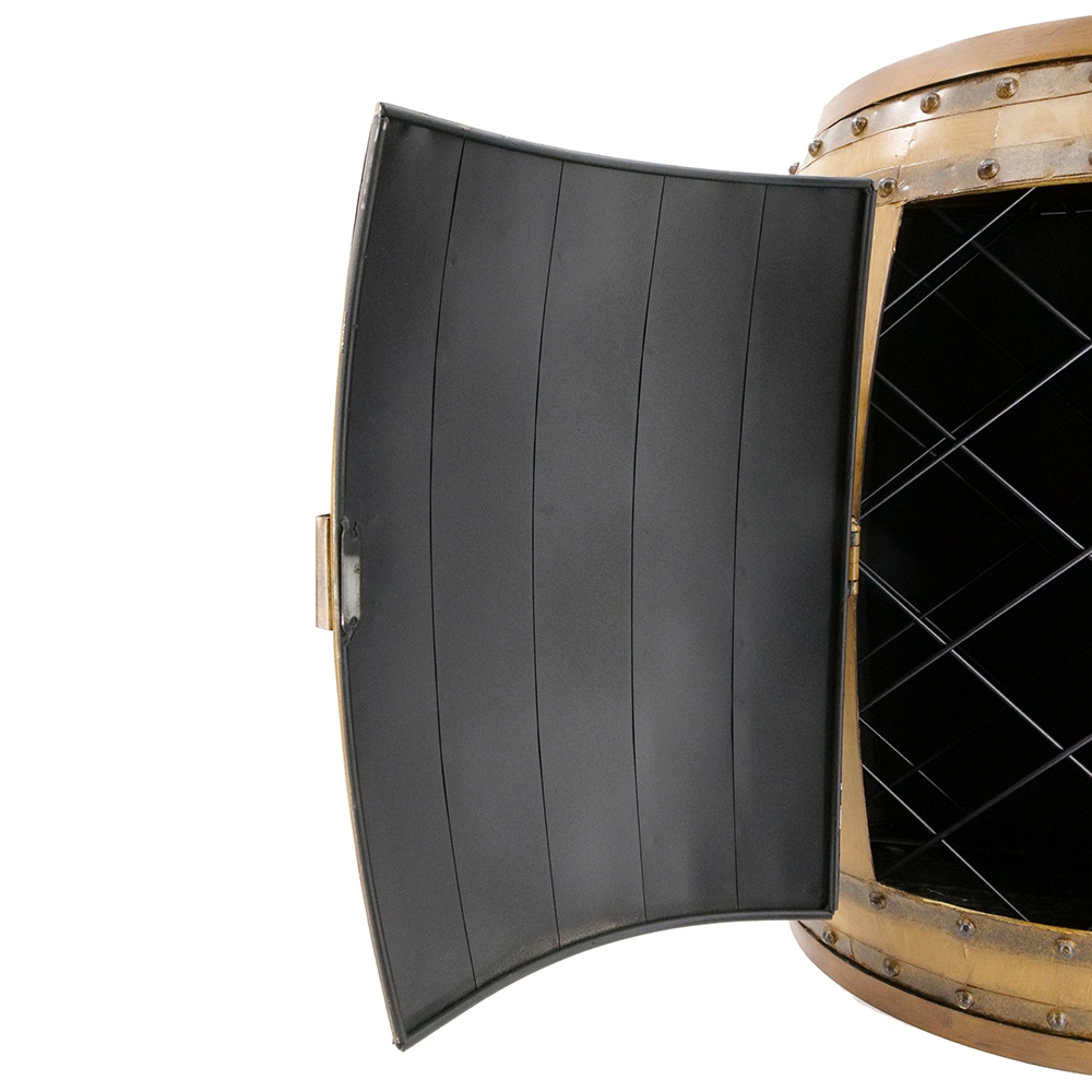 樽型ワインラック×サイドテーブル 木製 アメリカンヴィンテージ風