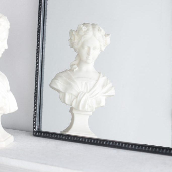 バロック調の装飾が付いたアーチ型ミラー ブラック | 全ての商品(15