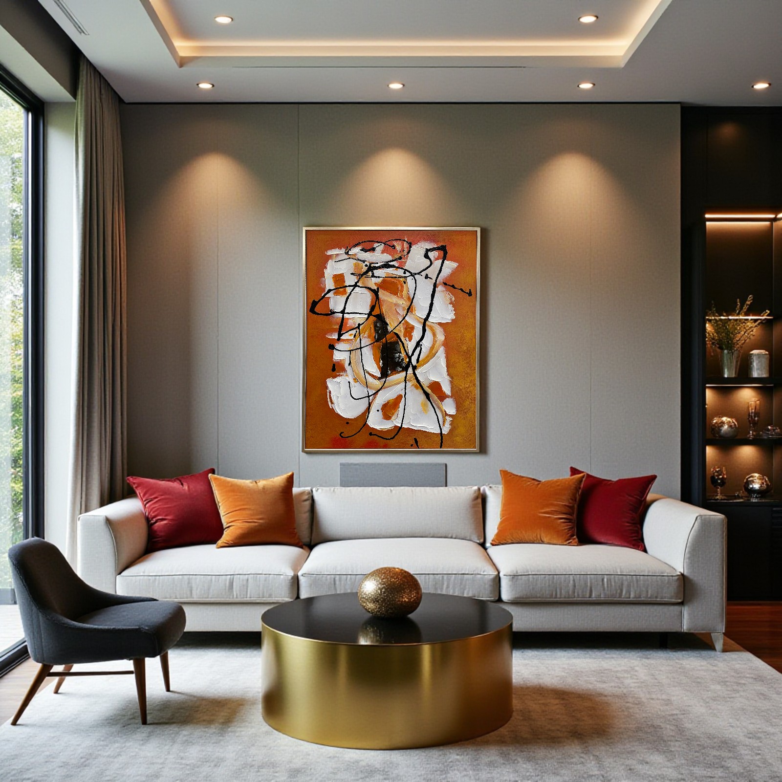 アートフレーム オレンジベース 93×123cm 縦横設置可 | ウォールアート