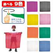 ループ付き カラースカーフ 運動会 応援グッズ ダンス お遊戯会 【選べる9色】 【おもちゃ_ゲーム_パーティー】