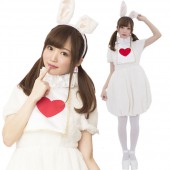 不思議の国のアリス うさぎ コスプレ ハロウィン フラッフィーバニーガール アリス 白うさぎ コスチューム