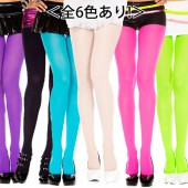カラータイツ ニーハイストッキング ニーハイタイツ ストッキング オペーク 無地タイプ タイツストッキング 【全6色】【ストッキング】 【】|ハロウィン　コスチューム　グッズ|パーティー衣装