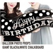 風船 バルーン バルーンフォトプロップス ジャイアントブラック&ホワイトチョークボード SNS 写真 投稿 インスタ facebook 誕生日 お誕生日会 birthday バースデー|風船　（バルー