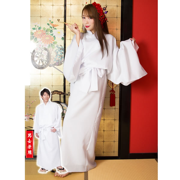 花鳥風月 着物 無地 白 コスプレ 和服 コスプレ衣装 コスチューム ハロウィン 仮装 時代劇 衣装 お祭りコム