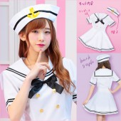 セーラー服 コスプレ 半袖 白 マリンガール 制服 女子高生 夏服 リボン スカート なんちゃって制服 高校 仮装 衣装 コスチューム ホワイト トキメキグラフィティ|ちょっぴりセクシーなコスプレ|パ