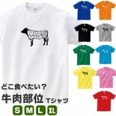 どこ食べたい？ 牛 グッズ tシャツ 牛肉 部位 雑貨 おもしろ S M L XL  服 メンズ レディース 衣装 おもしろ雑貨 おもしろtシャツ