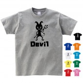 構えるデビル デビル tシャツ 雑貨 グッズ 悪魔 衣装 面白い プリント かわいい  S M L XL  服 メンズ レディース 衣装 おもしろ雑貨 おもしろtシャツ