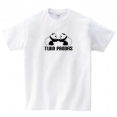 パンダ グッズ パンダ tシャツ 双子 白 おもしろ tシャツ 雑貨 オリジナル メンズ レディース S M L XL 3L 4L プリント かわいい おしゃれ 面白い 可愛い 動物