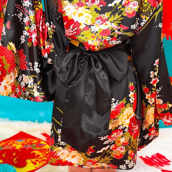 花魁 コスプレ ミニ 衣装 着物 ドレス 衣装 黒 浴衣 可愛い キモノジャパネクス トキメキグラフィティ レディース コスプレ トキメキ お祭りコム