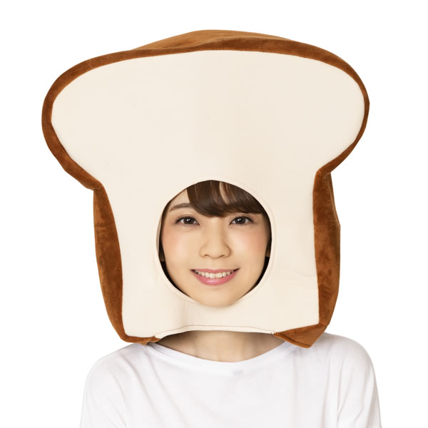 食パン かぶりもの ショクパン キャップ 被り物 かわいい しょくぱん 帽子 リアル 食パンマン コスプレ マラソン 衣装 仮装 被り物 パーティーグッズ マスク 可愛い ショクパンマン おもしろ コスチューム ベーカリー パン屋 かぶりもの お祭りコム