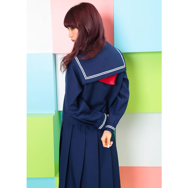 スケバン コスプレ ヤンキー 衣装 セーラー服 コスプレ 長袖 レディース スケバンセーラー 制服 女子高生 冬服 リボン スカート なんちゃって制服 高校 コスチューム ネイビー 学生服 長め トキメキグラフィティ レディース コスプレ トキメキ お祭りコム