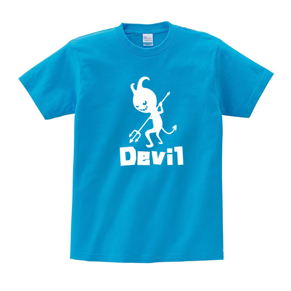 いたずらデビル デビル Tシャツ 雑貨 グッズ 悪魔 衣装 面白い プリント かわいい S M L Xl 服 メンズ レディース 衣装 おもしろ雑貨 おもしろtシャツ 恐竜 神話 伝説 地上絵 オリジナルtシャツ お祭りコム