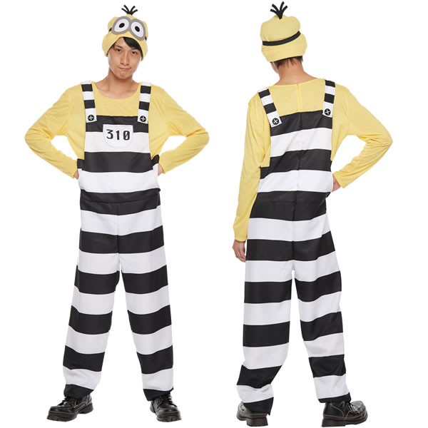 ミニオン 囚人 コスプレ 大人 メンズ 囚人服 ミニオンズ コスチューム 着ぐるみ 男性 ミニオングッズ 女 ミニオンズグッズ 衣装 仮装 ハロウィン ハロパ Usj 男性用 囚人ミニオン ミニヨン 男性用ハロウィンコスチューム お祭りコム
