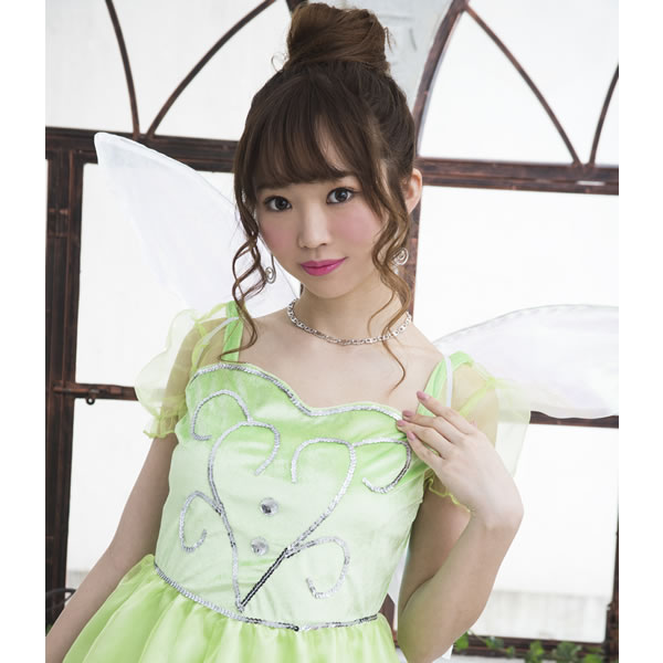 ティンカーベル 衣装 大人 ワンダーフェアリーガール 妖精 羽 ディズニー コスチューム 女性用ハロウィンコスチューム お祭りコム