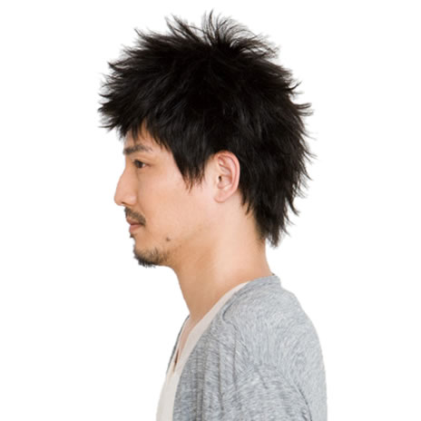 メンズ ウィッグ 黒 デザインショート スタンダードブラック メンズウィッグ ルウィッグ 黒髪 かつら 男性 メンズ ウィッグ ファッション お祭りコム