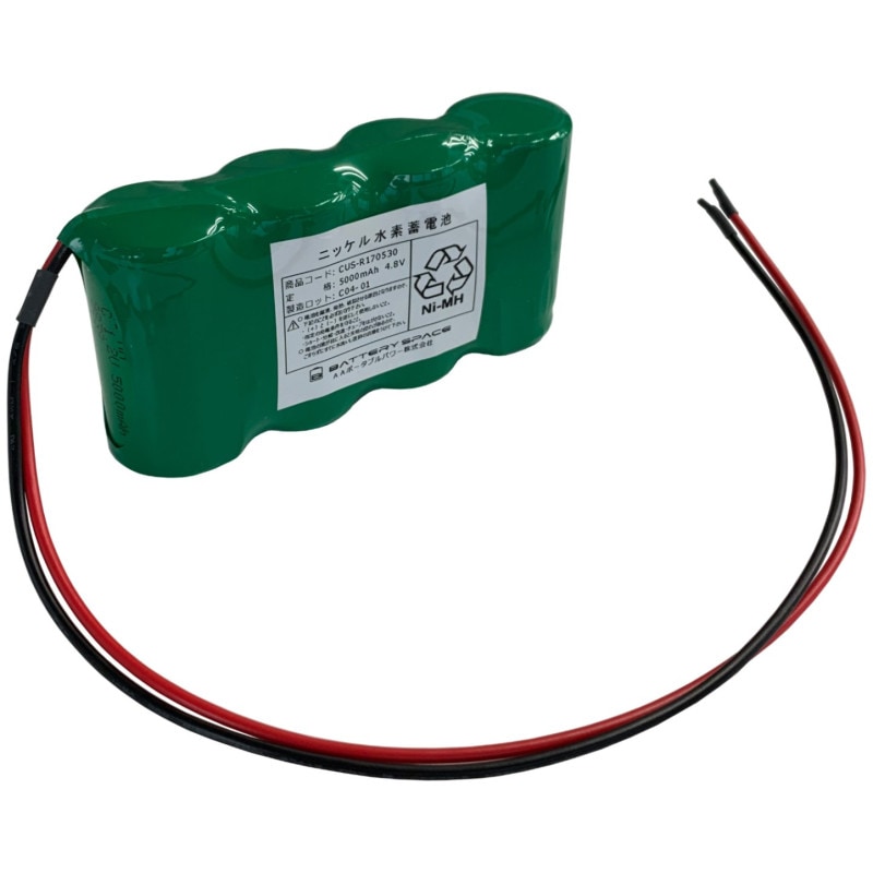 4.8V��5000mAh��Ni-MH���ץ�磻�䡼(�꡼������300mm)
