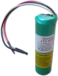 18650Li-ionӥѥå3.6V 2600mAh 12Wh, 2A rate)ߥ