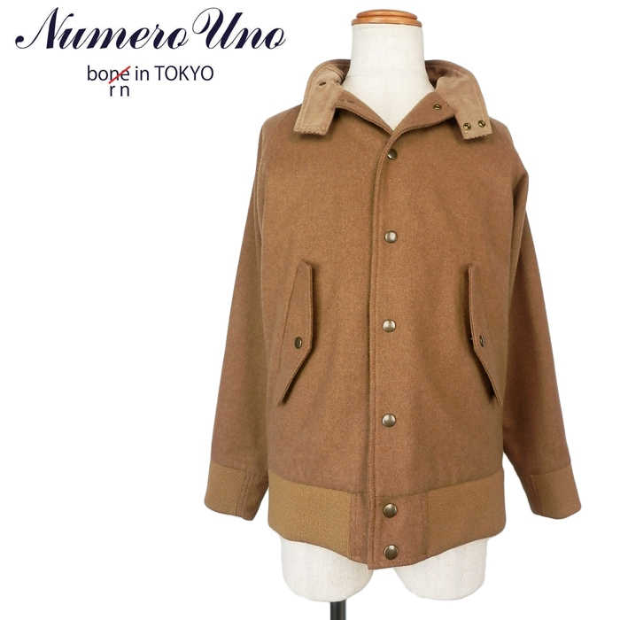 50%OFF】NUMERO UNO ヌメロウーノ ウールブルゾン キャメル NU-13F-008 