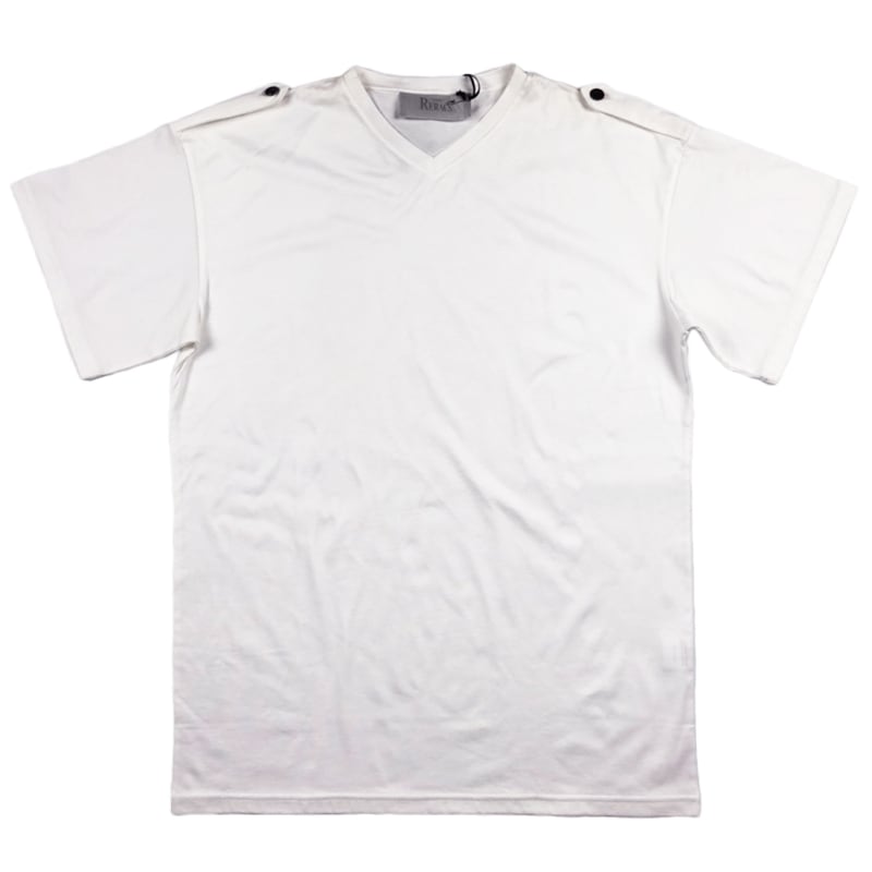 50%OFF】THE RERACS ザ・リラクス VネックTシャツ ホワイト RECT