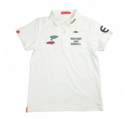 【WOMEN】 rough&swell for WOMEN ラフアンドスウェル ウィメン TAKE HEART POLO W. ポロシャツ ホワイト RSL-21002 / ゴルフウェア レディース 