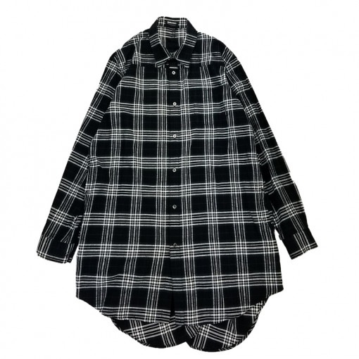 Undercoverism アンダーカバーイズム コットンCK後パッカリングロングシャツ  ブラックチェック UI2B4402|ARCHIVE 完売商品